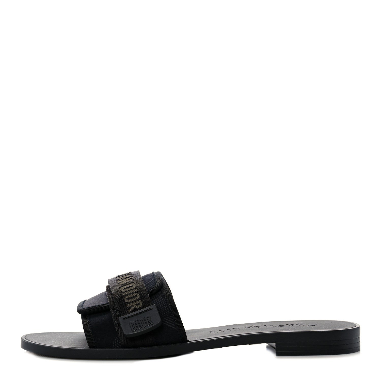 Christian Dior Technical Stretch Fabric Camouflage Dio(r)evolution Slide Sandals 40 Black Military 1 of 8