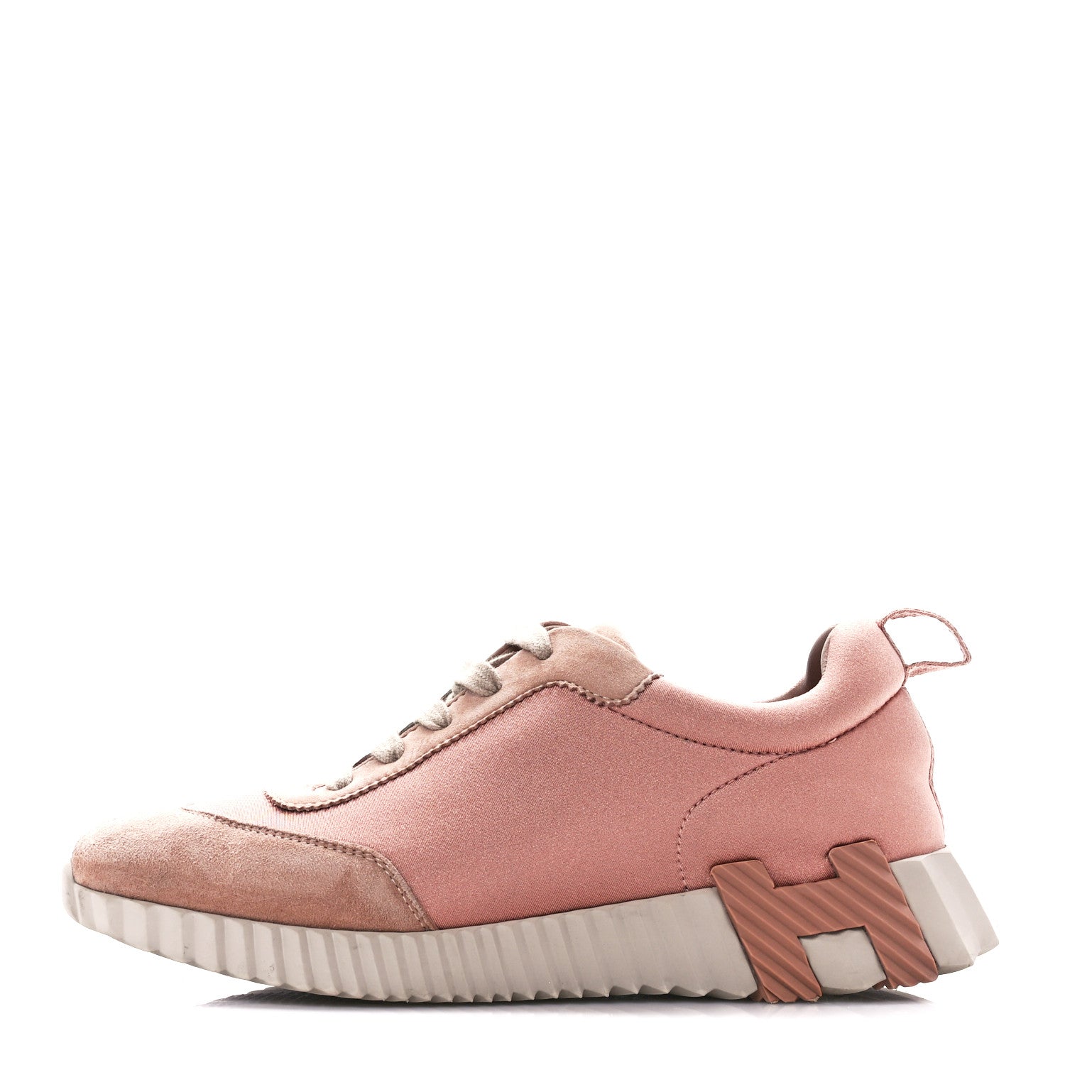 Hermes Sport Goatskin Suede Goatskin Bouncing Sneakers 38 Rose Porcelaine 1 of 8