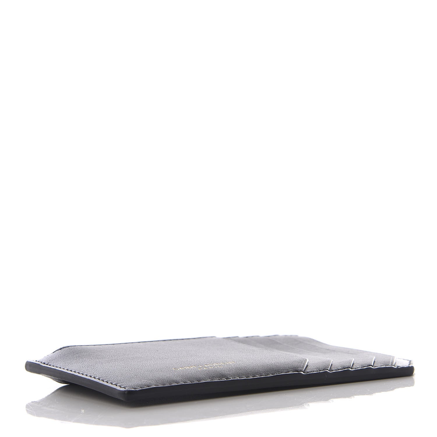 Saint Laurent Calfskin 5 Fragments Zip Pouch Card Holder Black 3 of 7