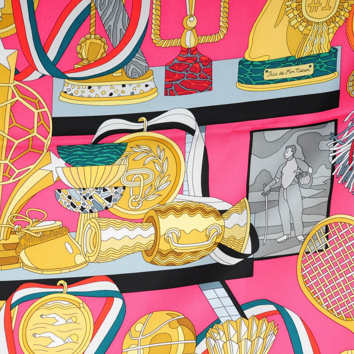 Silk Les Trophees Scarf 90