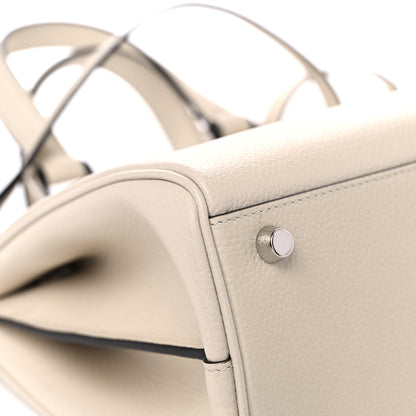 Gucci Grainy Calfskin Small Zumi Top Handle Bag Mystic White 9 of 16