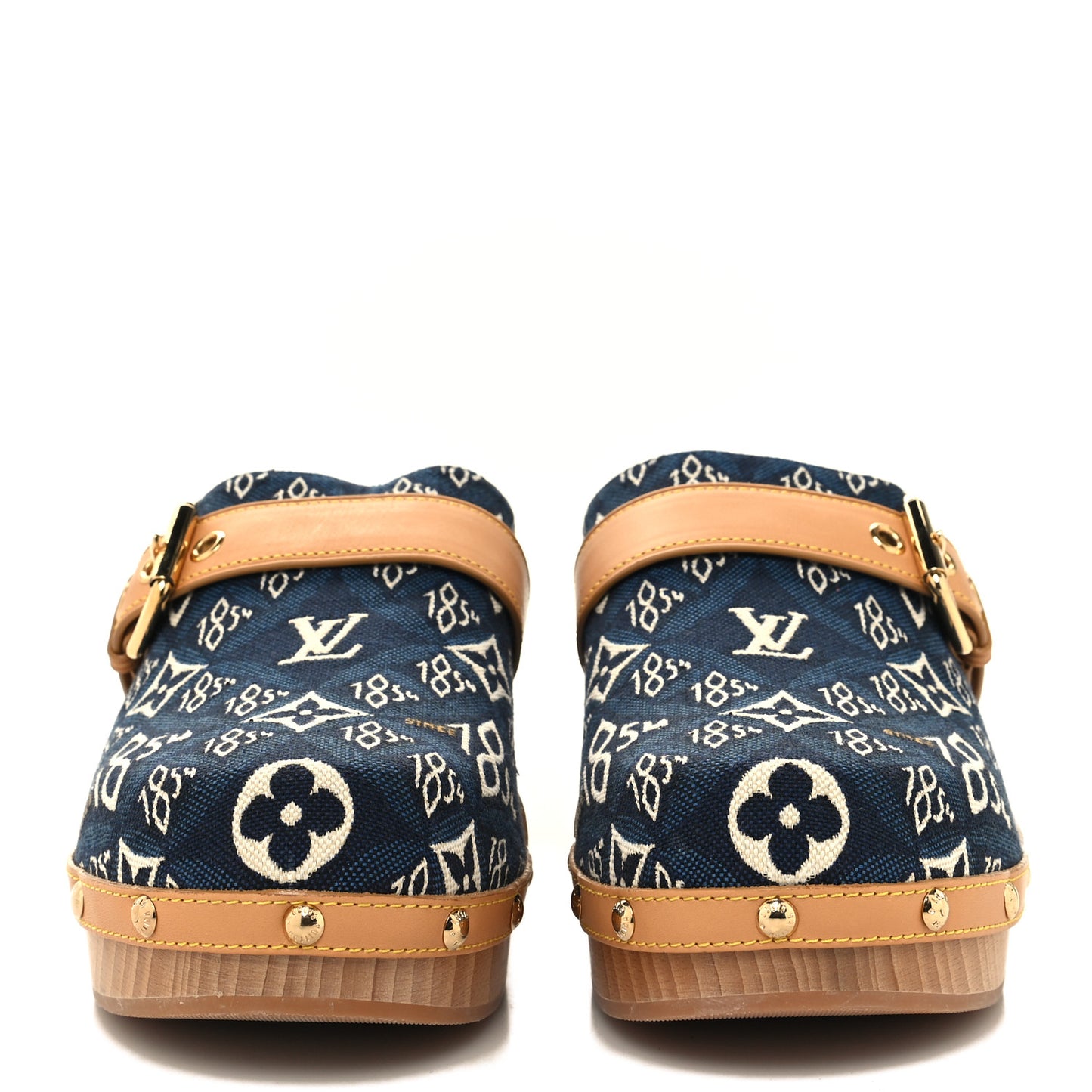 Jacquard Since 1854 Cottage Clog Mules 38 Blue