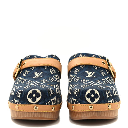 Louis Vuitton Jacquard Since 1854 Cottage Clog Mules 38 Blue 2 of 8