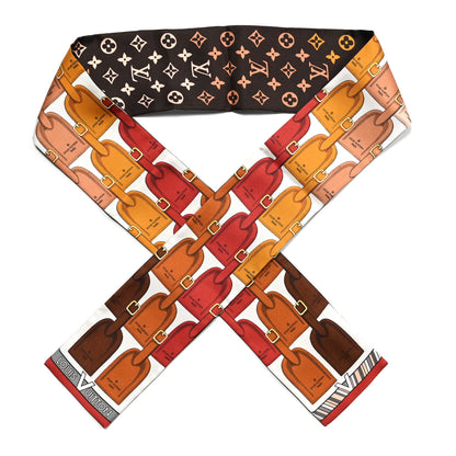 Louis Vuitton Silk Monogram My LV Tags Bandeau Brown 1 of 3