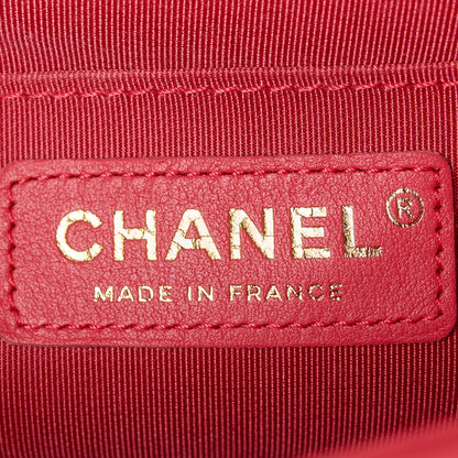 Chanel Lambskin Chevron Quilted Small Boy Flap Dark Pink 6 of 11