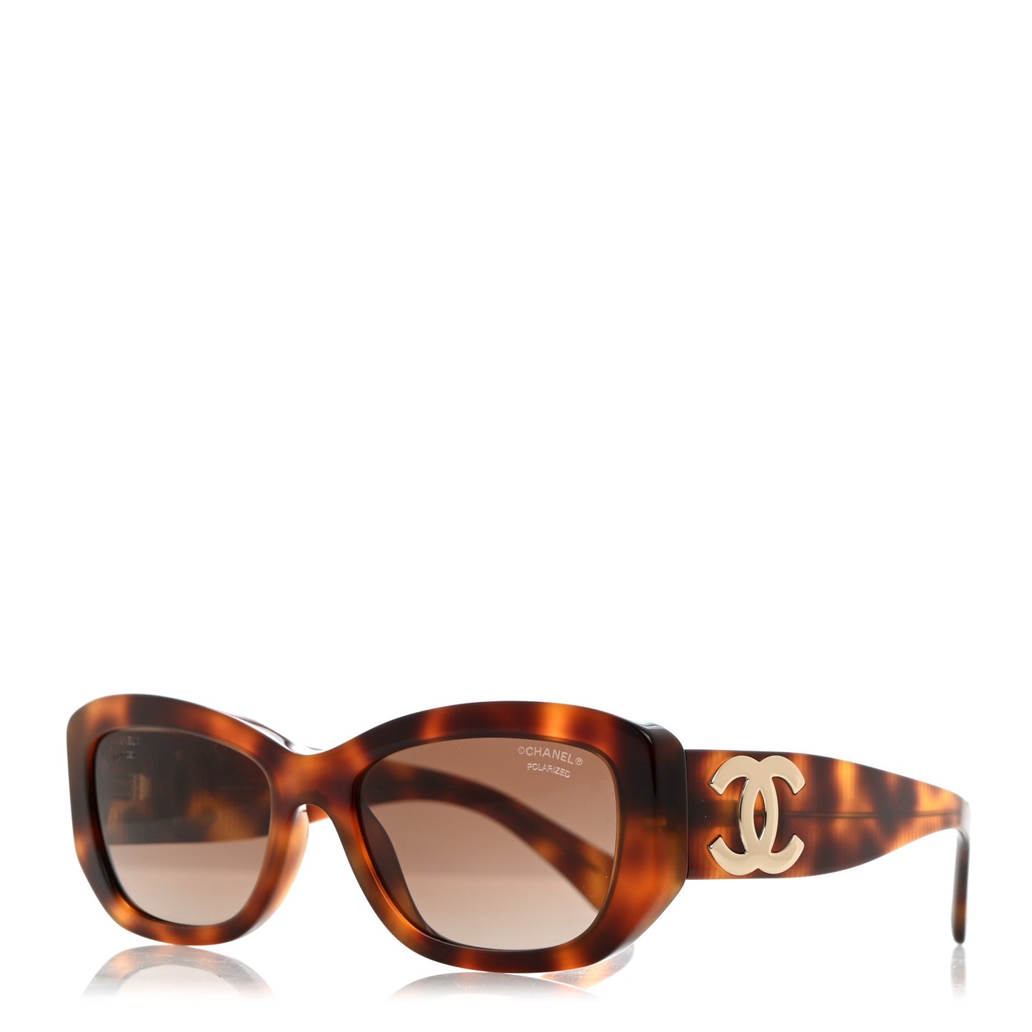Acetate Polarized Rectangle Sunglasses 5493 Tortoise