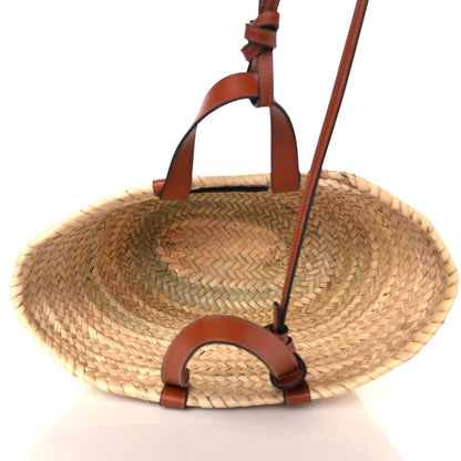 Celine Raffia Calfskin Triomphe Teen Panier Tan 5 of 9