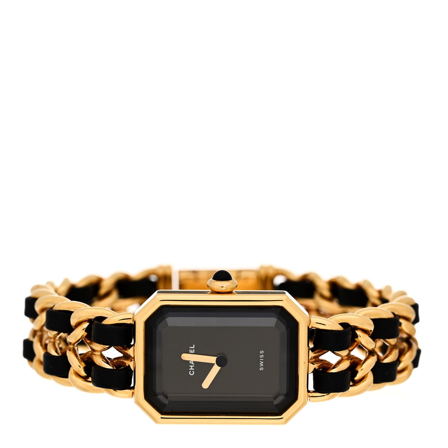 Chanel Stainless Steel Lambskin 20mm Chain Premiere Quartz Watch Gold M 2 of 6
