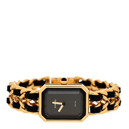 Chanel Stainless Steel Lambskin 20mm Chain Premiere Quartz Watch Gold M 2 of 6