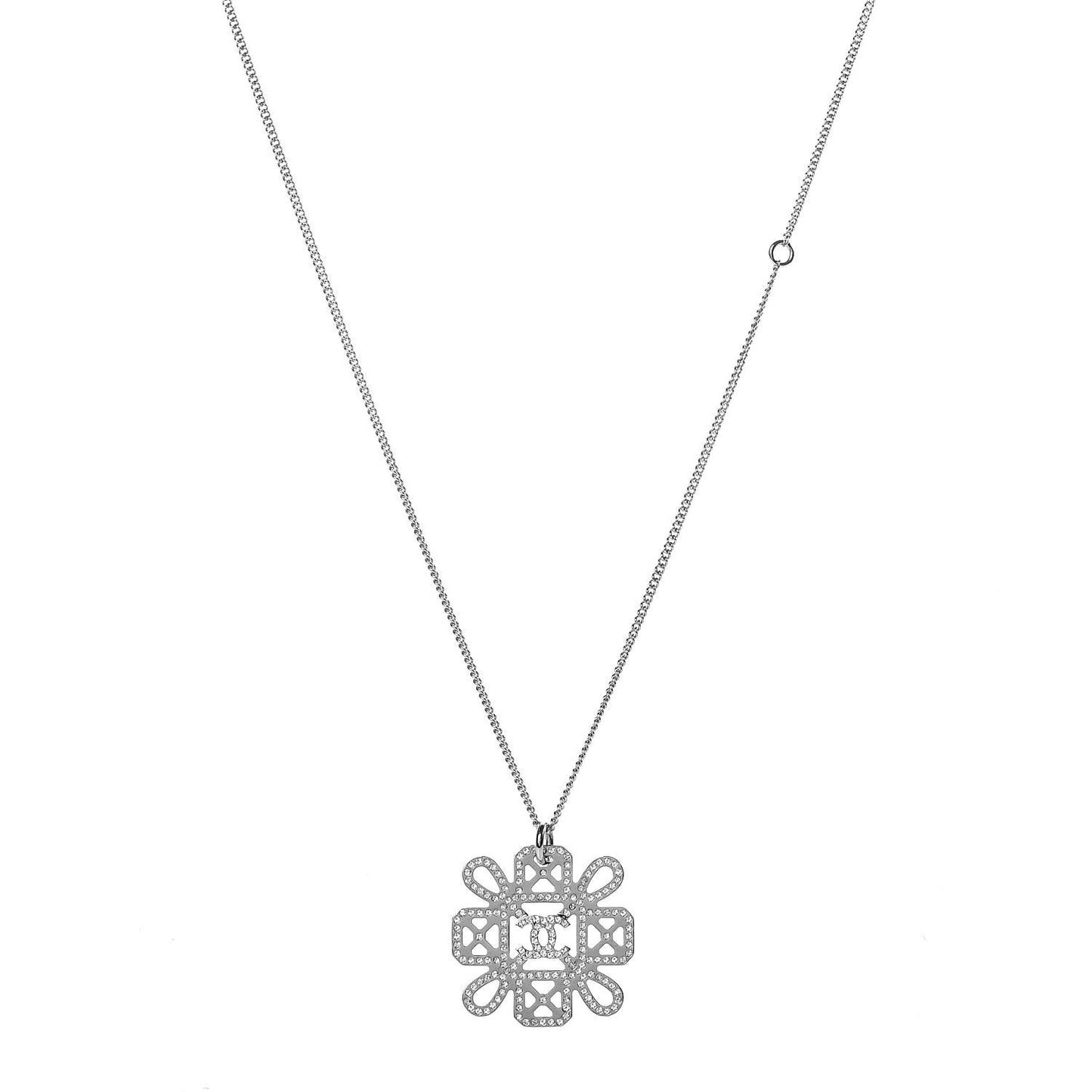 Crystal Strass Necklace Silver