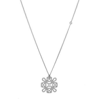 Chanel Crystal Strass Necklace Silver 1 of 4