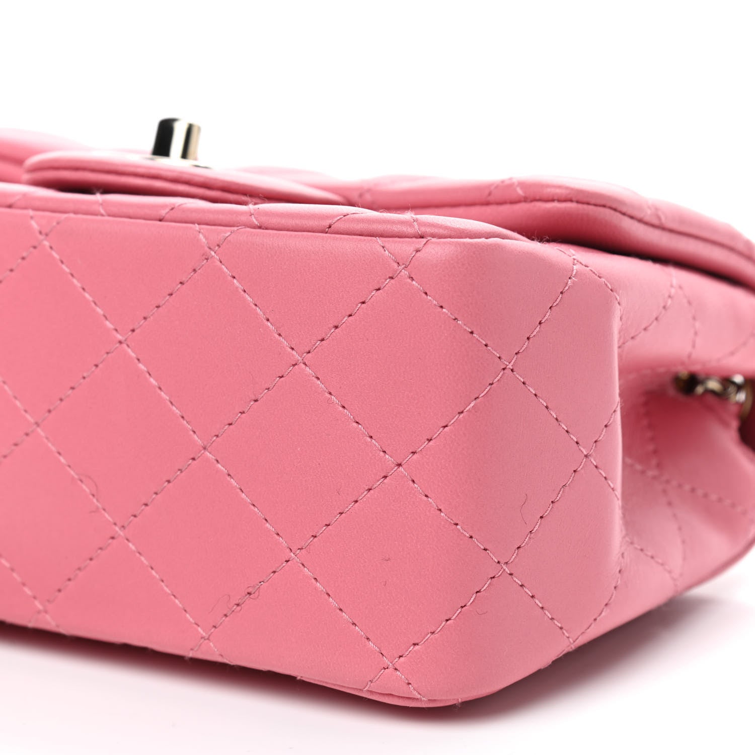 Chanel Lambskin Quilted Mini Square Flap Pink 7 of 9