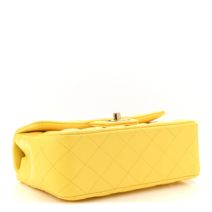 Chanel Lambskin Quilted Mini Rectangular Flap Yellow 4 of 11