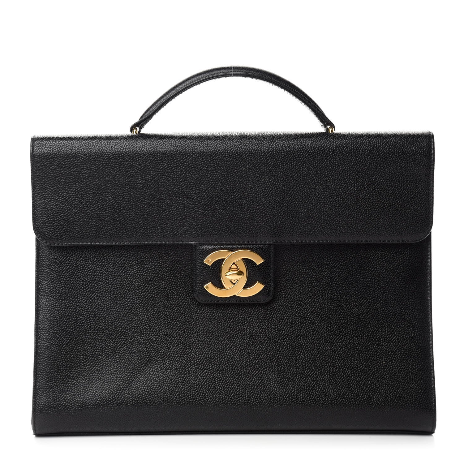 Chanel Caviar Briefcase Laptop Bag Black 1 of 11