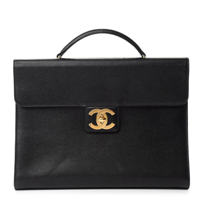 Chanel Caviar Briefcase Laptop Bag Black 1 of 11