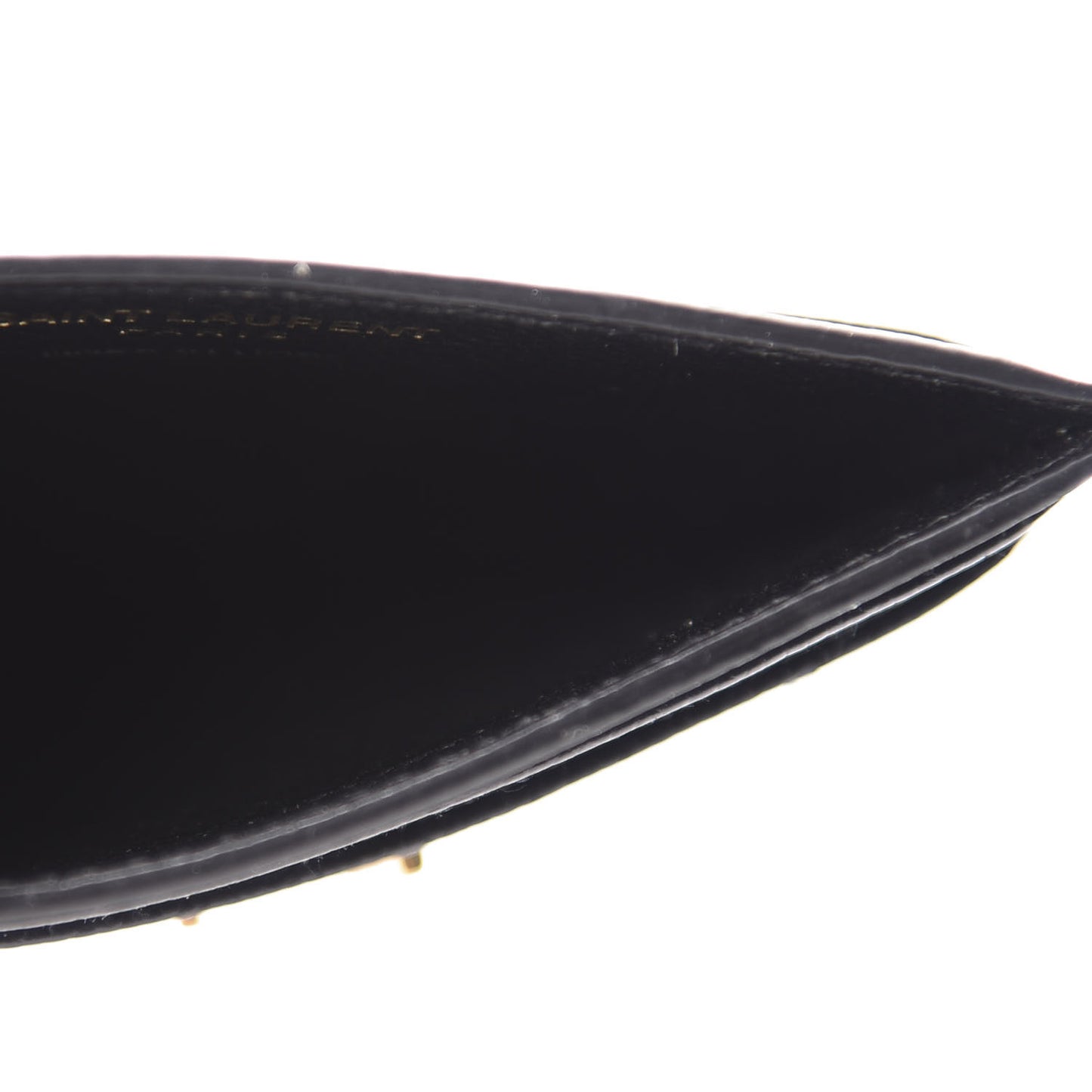 Grain De Poudre Matelasse Chevron Monogram Credit Card Case Black