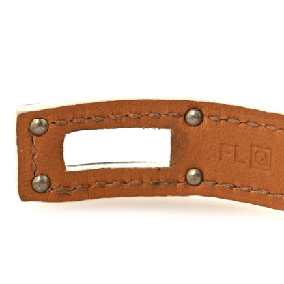 Hermes Epsom Kelly Double Tour Bracelet M White 6 of 7