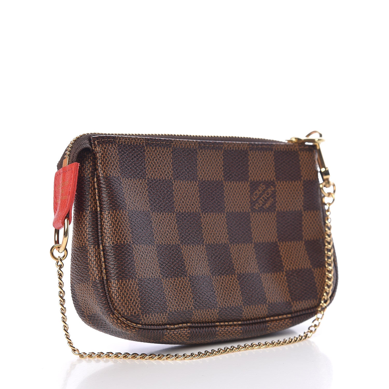 Louis Vuitton Damier Ebene 2019 Christmas Animation Mini Pochette Accessories Red 3 of 8