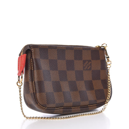 Louis Vuitton Damier Ebene 2019 Christmas Animation Mini Pochette Accessories Red 3 of 8