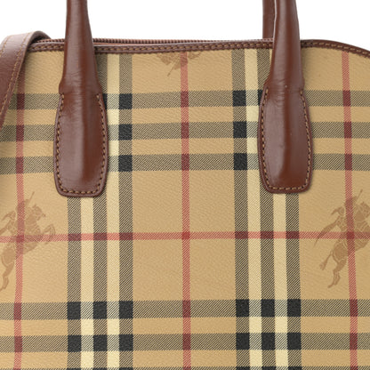 Burberry Haymarket Check Top Handle Crossbody Brown 8 of 12
