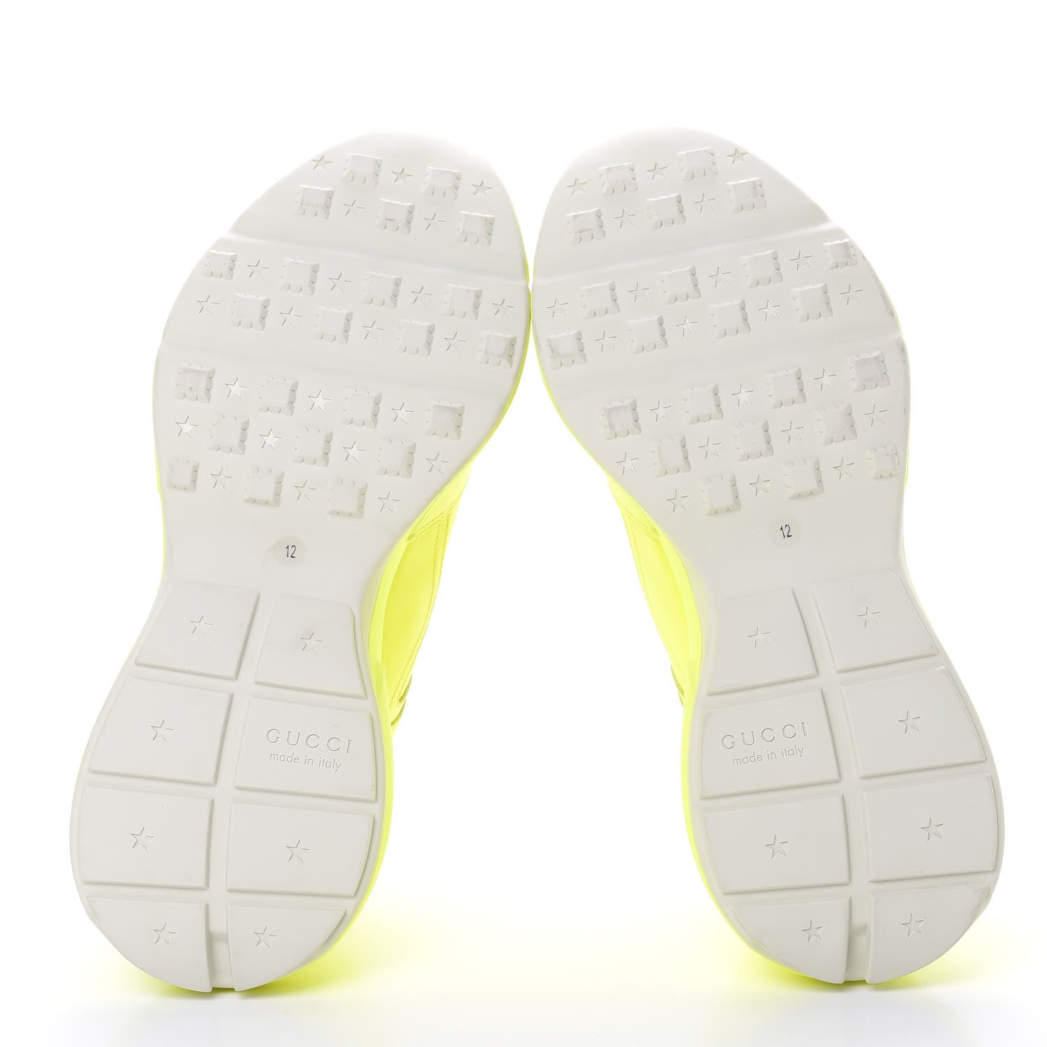 Gucci Calfskin Mens Rhyton Sneakers 12 Yellow Fluo 6 of 9