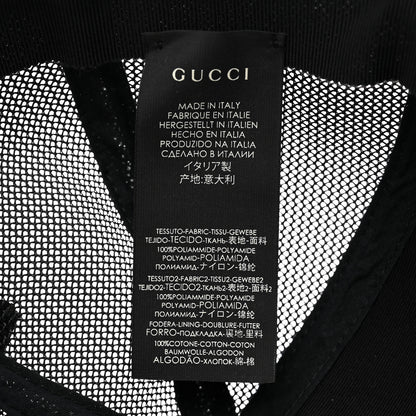 Gucci Nylon Light Mesh Dollar Calfskin GG Monogram Baseball Hat M Black 8 of 8