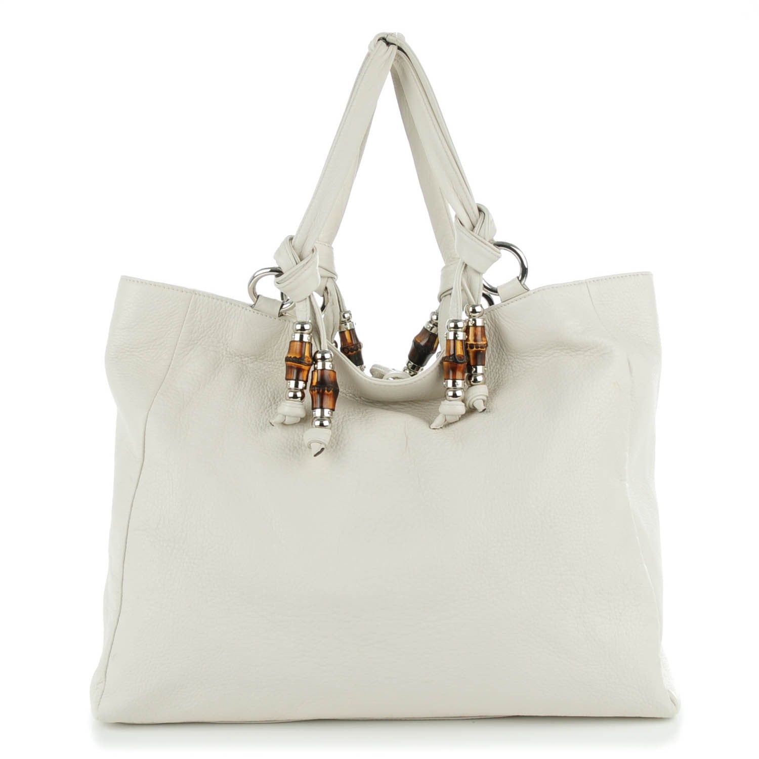 Gucci Calfskin Large Jungle Tote White 1 of 7