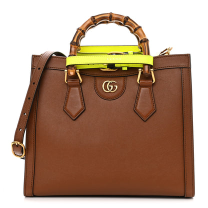 Gucci Wonka Grain Calfskin Small Diana Tote Bag Cuir Yellow Fluo 1 of 10