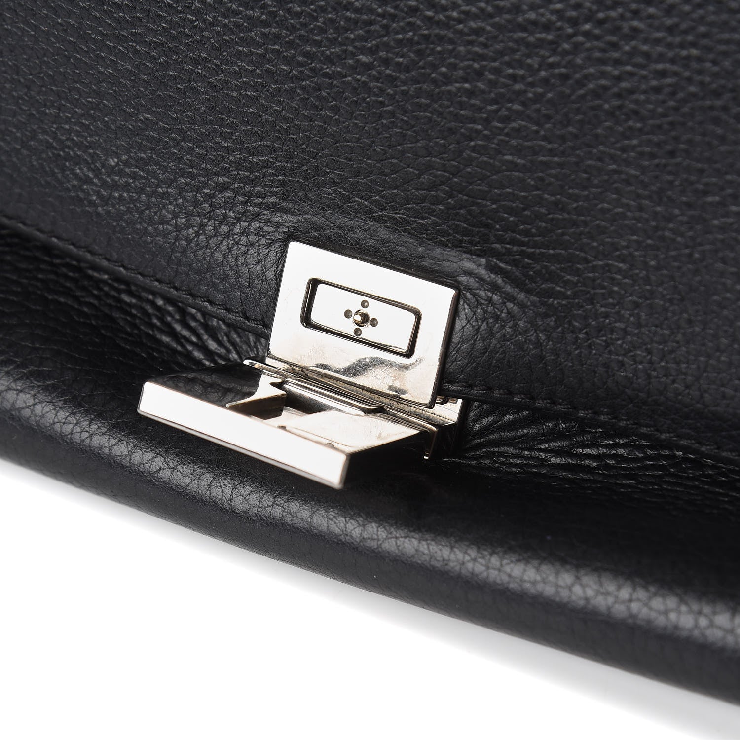 Celine Drummed Calfskin Suede Large Trapeze Black 10 of 15