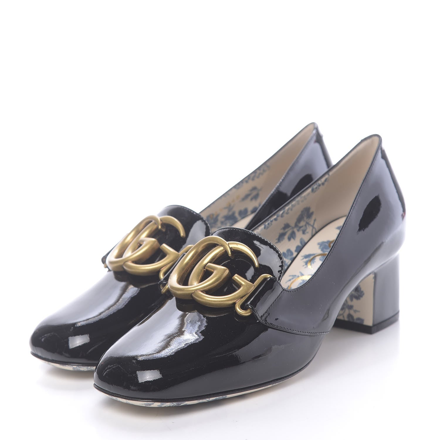 Gucci Vernice GG Victoire 55mm Loafer Pumps 36.5 Black 3 of 9