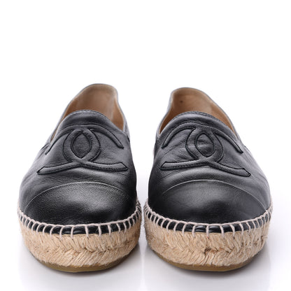Chanel Lambskin CC Espadrilles 38 Black 2 of 11