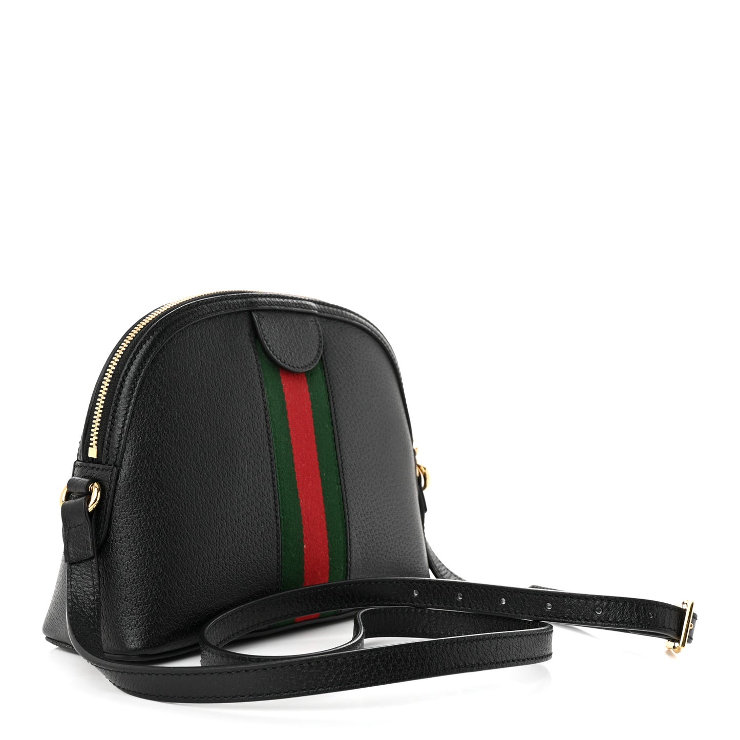 Calfskin GG Web Small Ophidia Dome Shoulder Bag Black