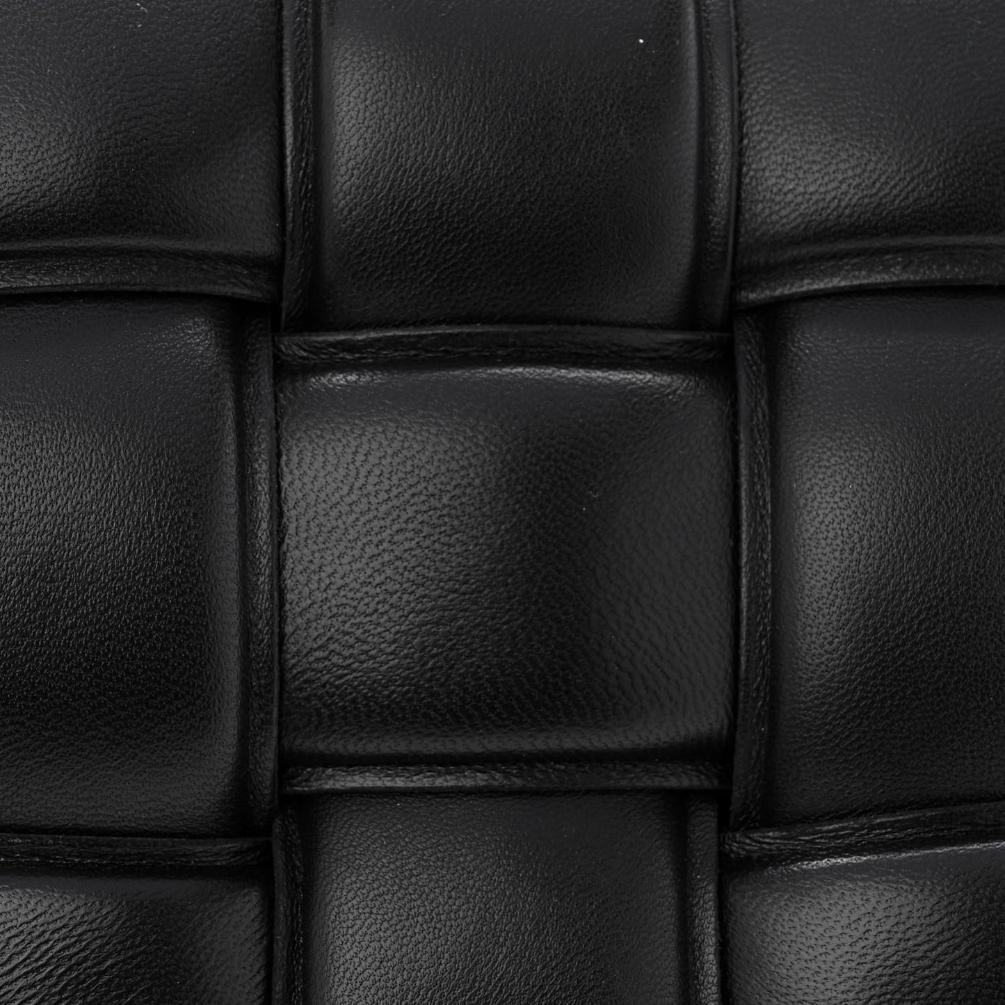 Lambskin Maxi Intreccio Padded Chain Cassette Crossbody Bag Black