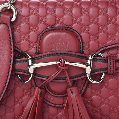 Gucci Soft Microguccissima Mini Emily Chain Shoulder Bag Rosso 8 of 14