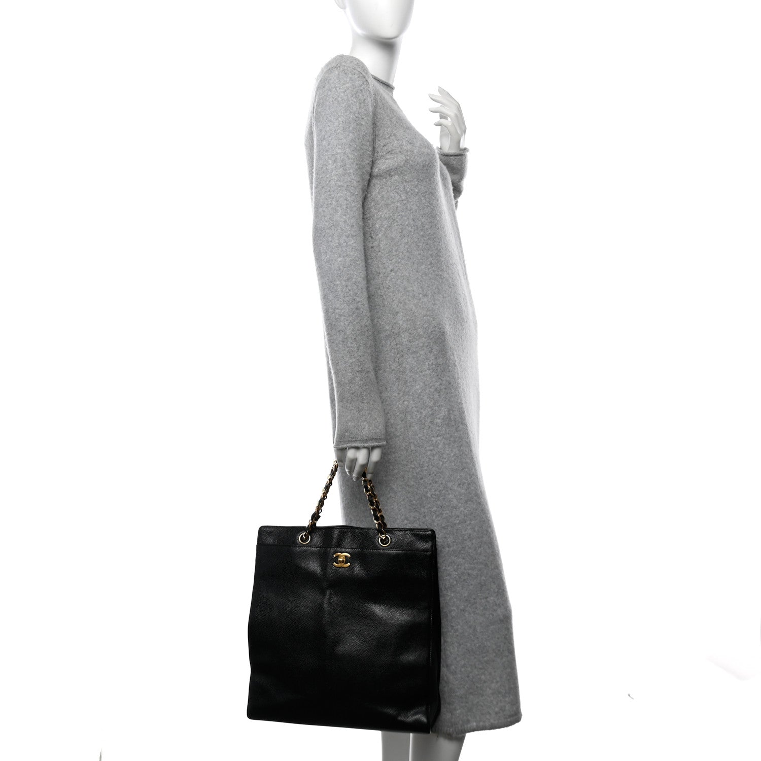 Chanel Caviar CC Shopper Tote Black 2 of 20