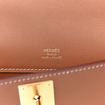 Hermes Swift Kelly Cut Clutch Pochette Gold 6 of 11