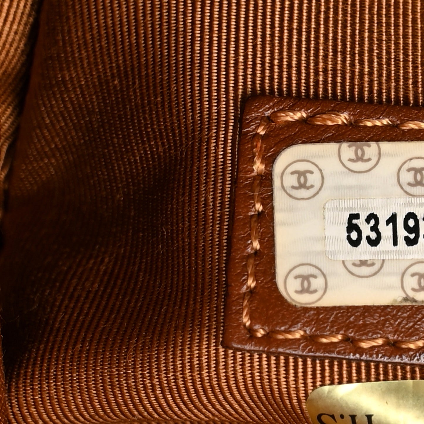 Caviar Large CC Shoulder Bag Light Brown