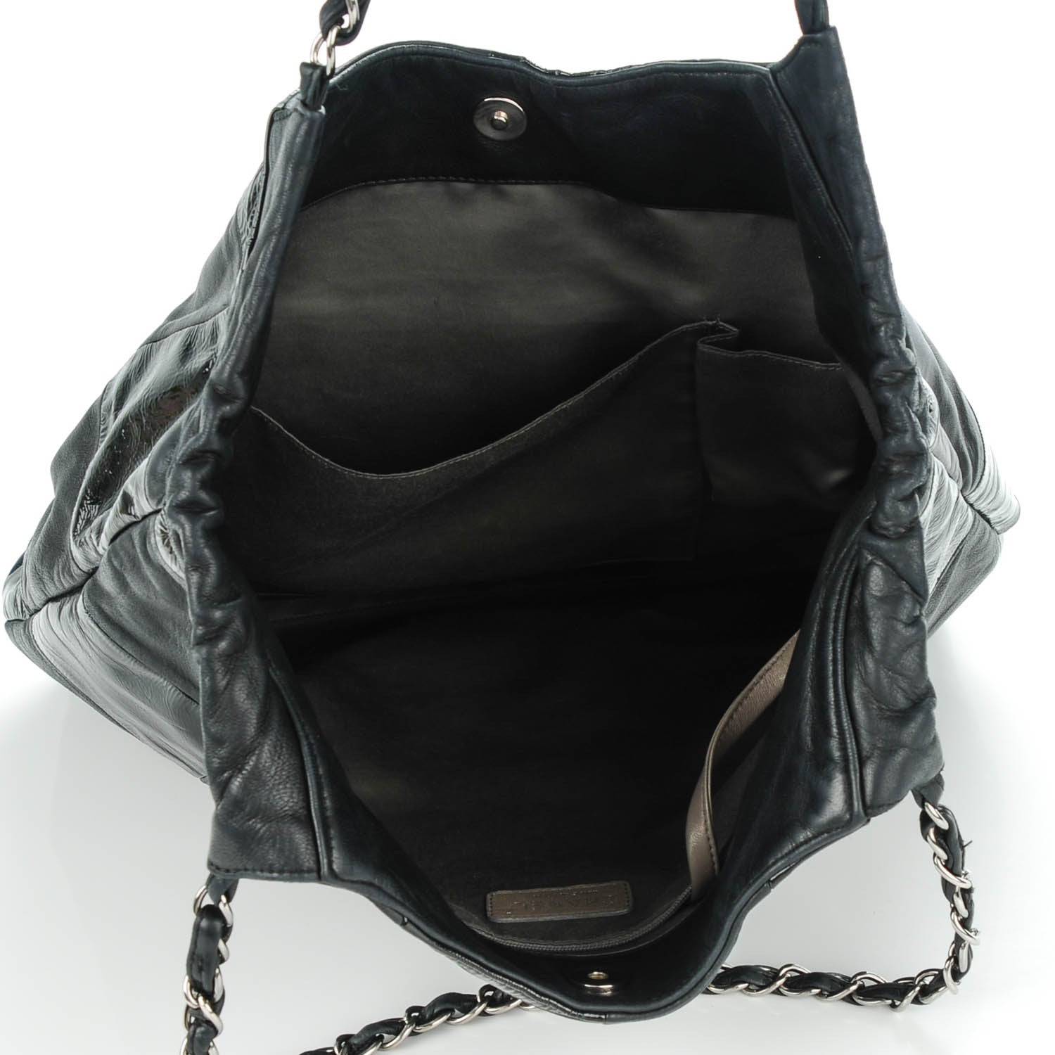 Chanel Patent Patchwork Brooklyn Tote Black 4 of 7