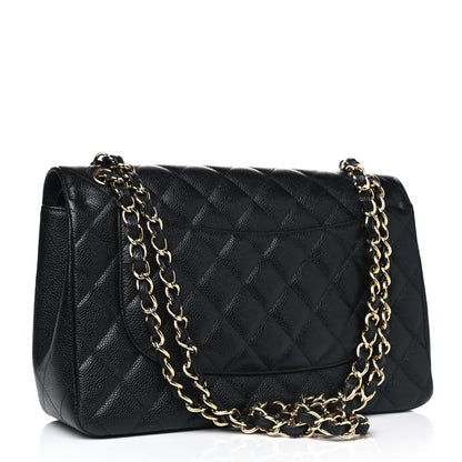 Chanel Caviar Quilted Jumbo Double Flap Black 2 of 4