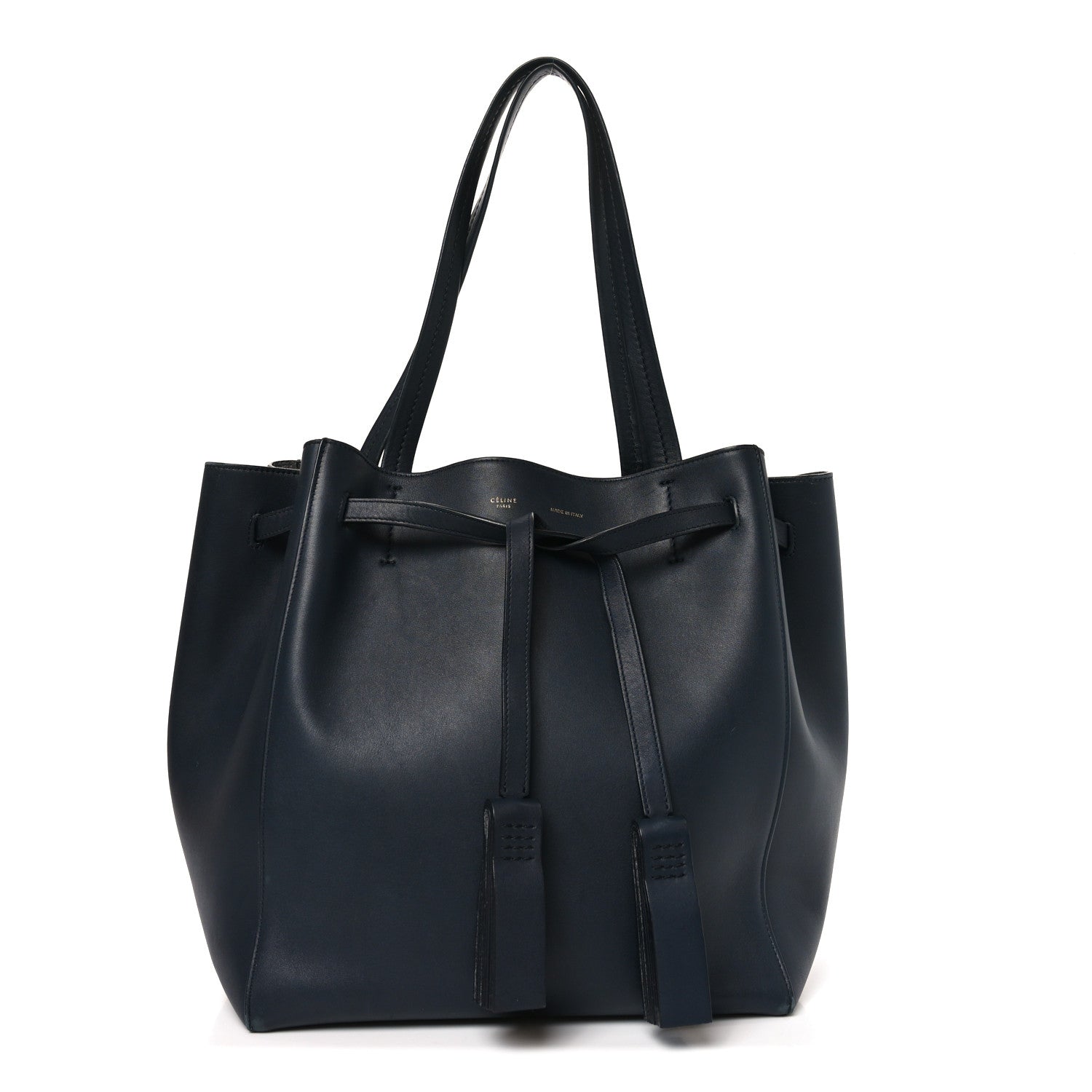 Celine Smooth Calfskin Small Tassel Cabas Phantom Black 1 of 9