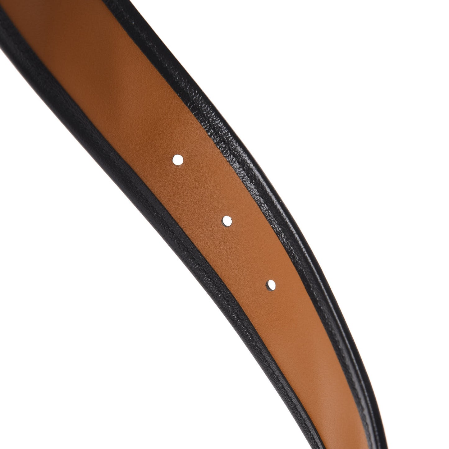 Azalea Calfskin Matelasse Diagonal Torchon Double G 40mm Belt 95 38 Cognac Black