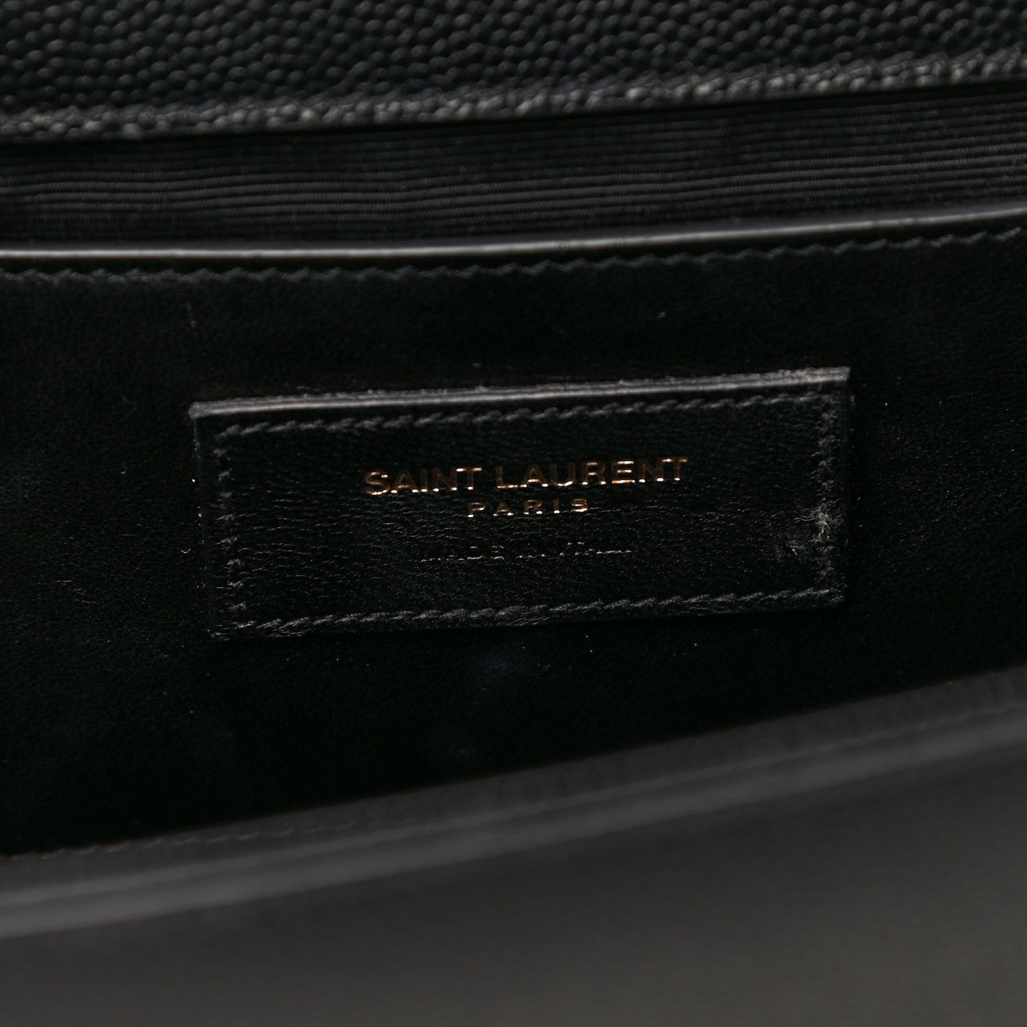 Saint Laurent Grain De Poudre Star Monogram Kate Satchel Black 6 of 11