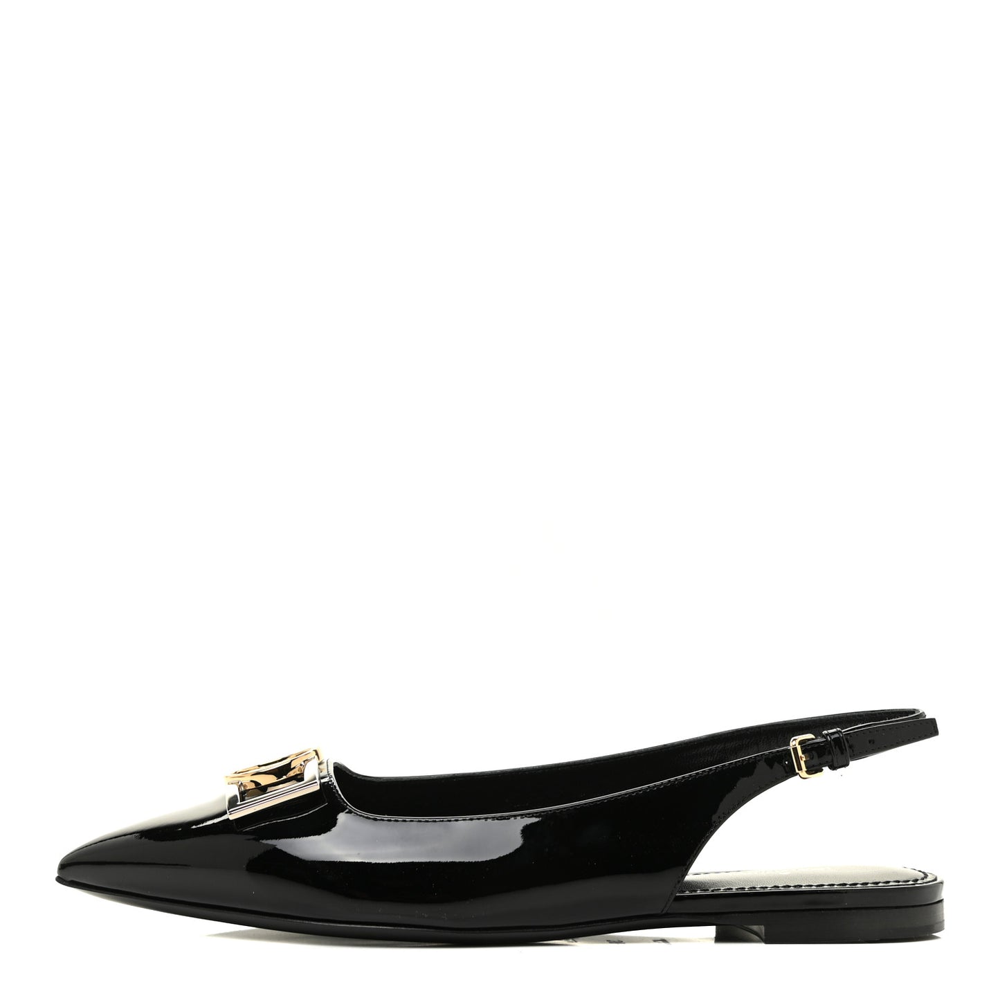 Patent Insider Slingback Ballerina Flats 38 Black