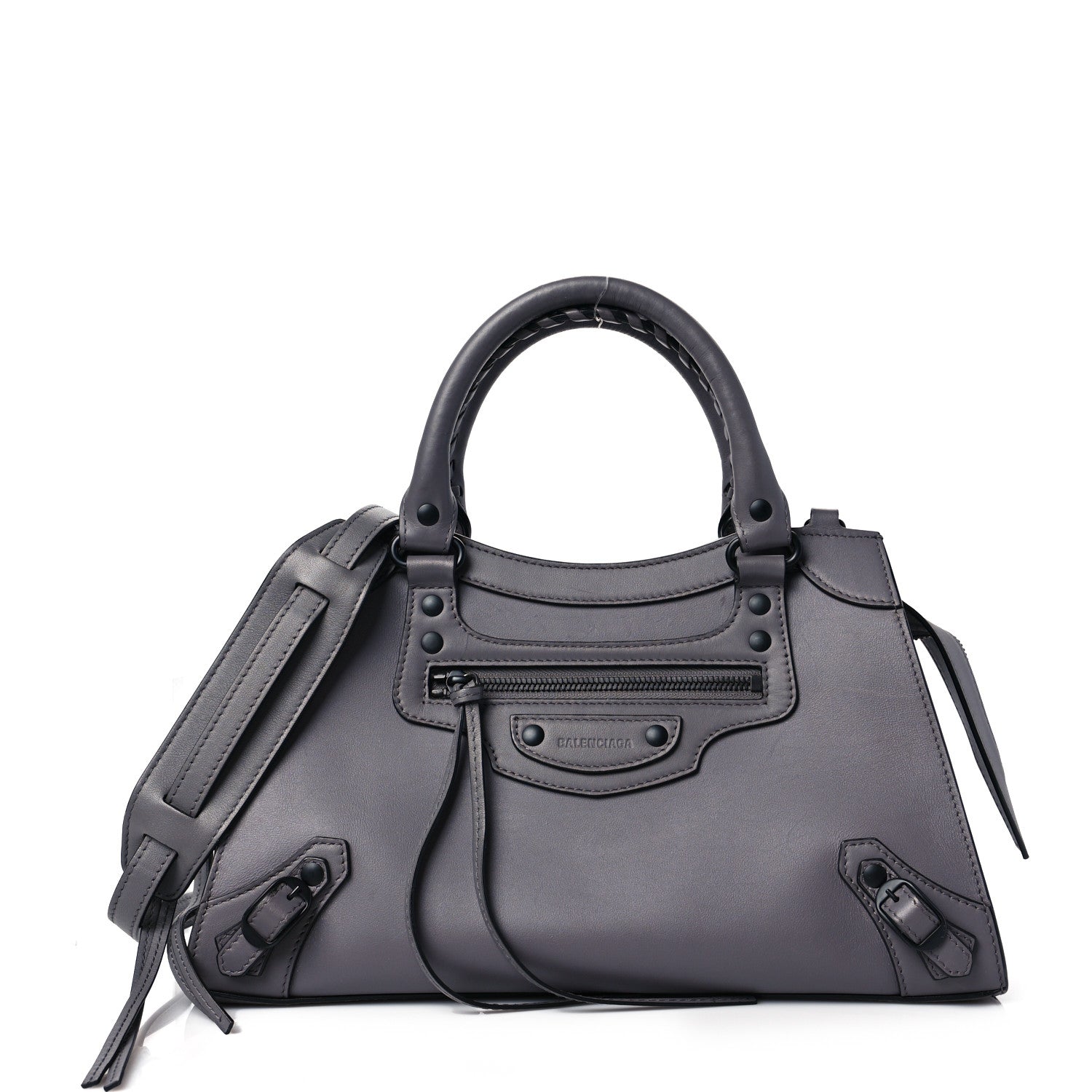 Balenciaga Smooth Calfskin Neo Classic Black Hardware S City Dark Grey 1 of 5