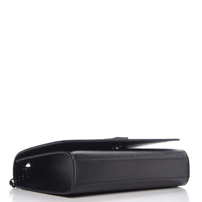 Saint Laurent Grain De Poudre Small Monogram Kate Satchel Black 4 of 7