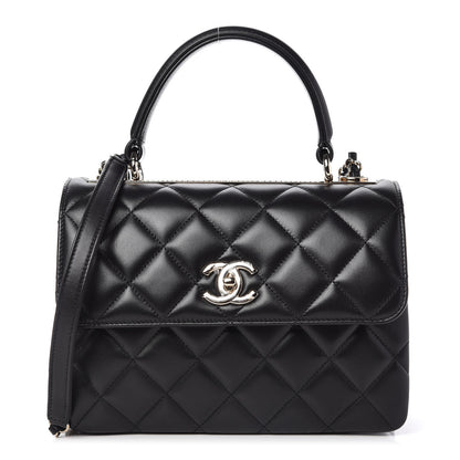 Chanel Lambskin Quilted Small Trendy CC Dual Handle Flap Bag Black 1 of 11