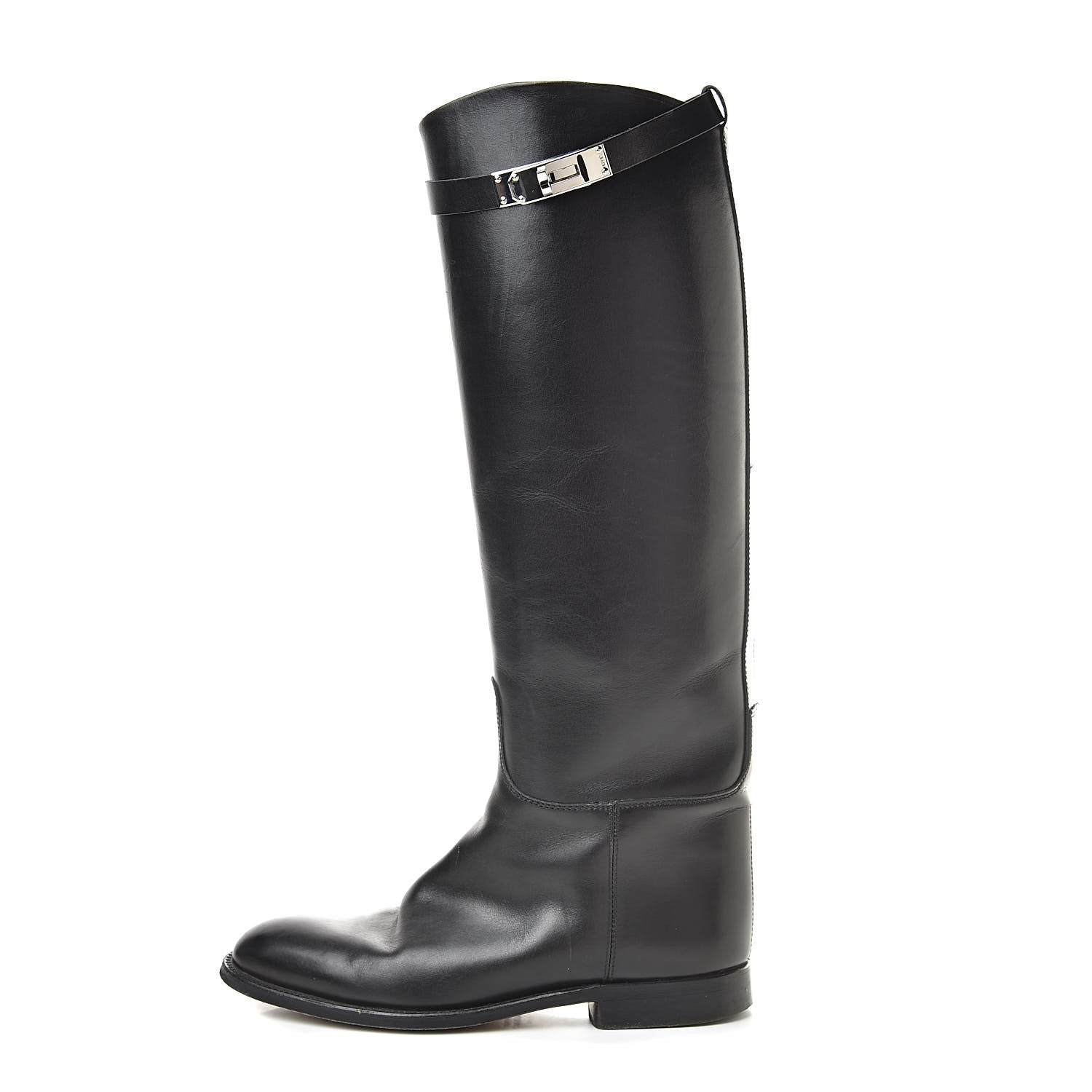 Hermes Box Kelly Jumping Boots 37 Black 1 of 15