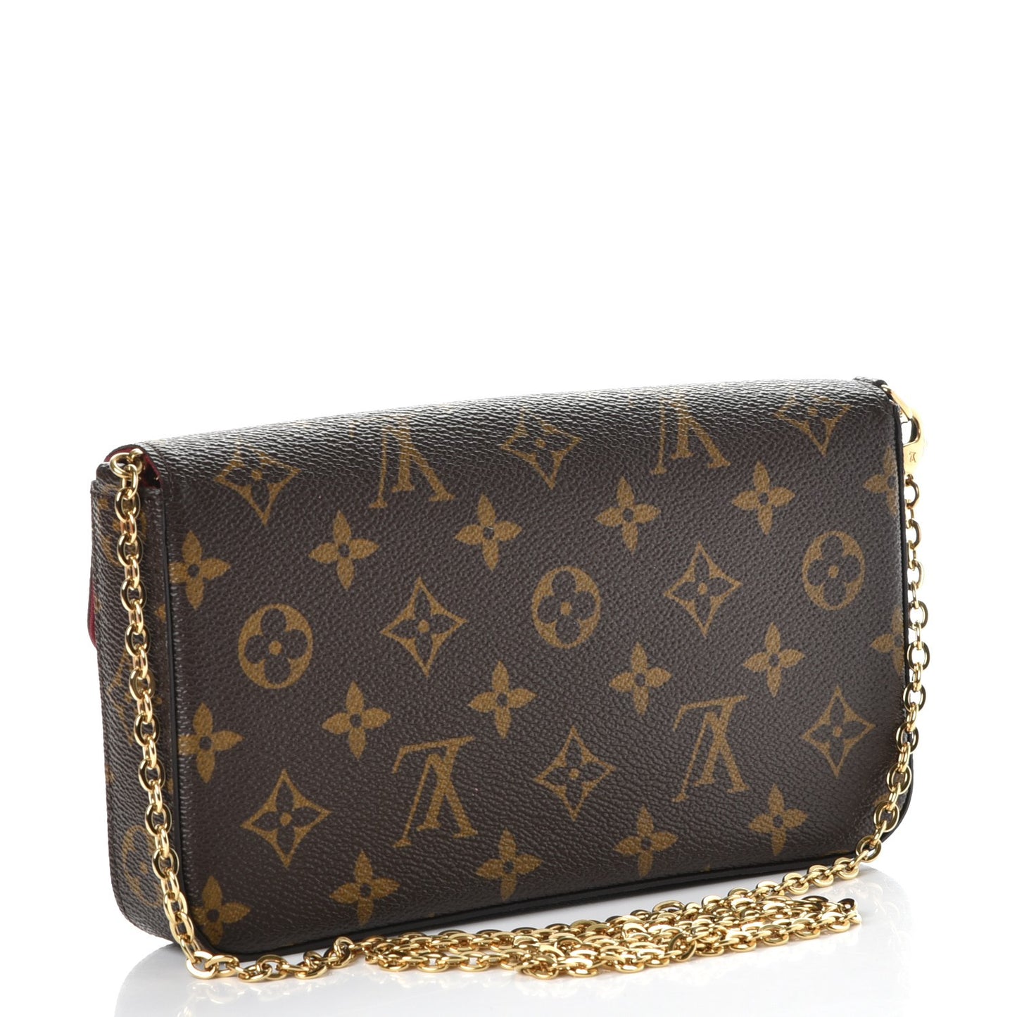 Monogram Pochette Felicie Chain Wallet Fuchsia