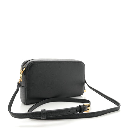 Christian Dior Grained Calfskin Caro Double Pouch Black 3 of 11