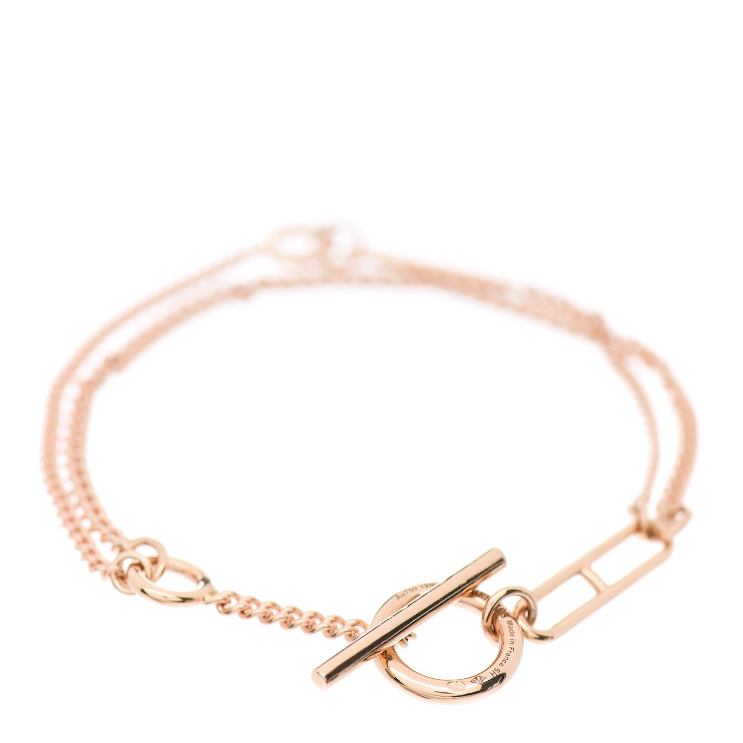 Hermes 18K Rose Gold Echappee Bracelet SH 2 of 3